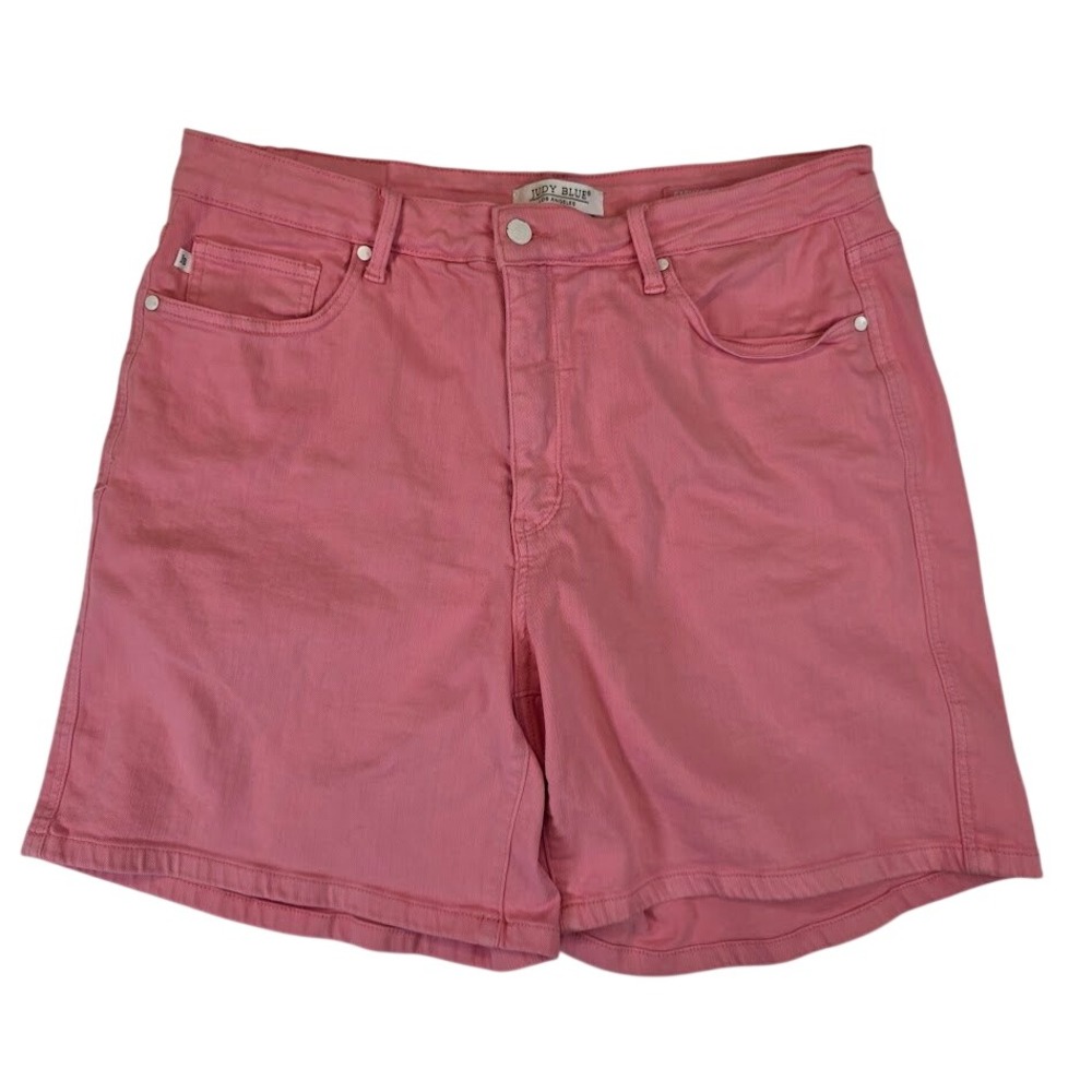 Judy Blue‎ Women's 3XL Shorts 7.5" Pink High Rise Stretch Denim JB150285